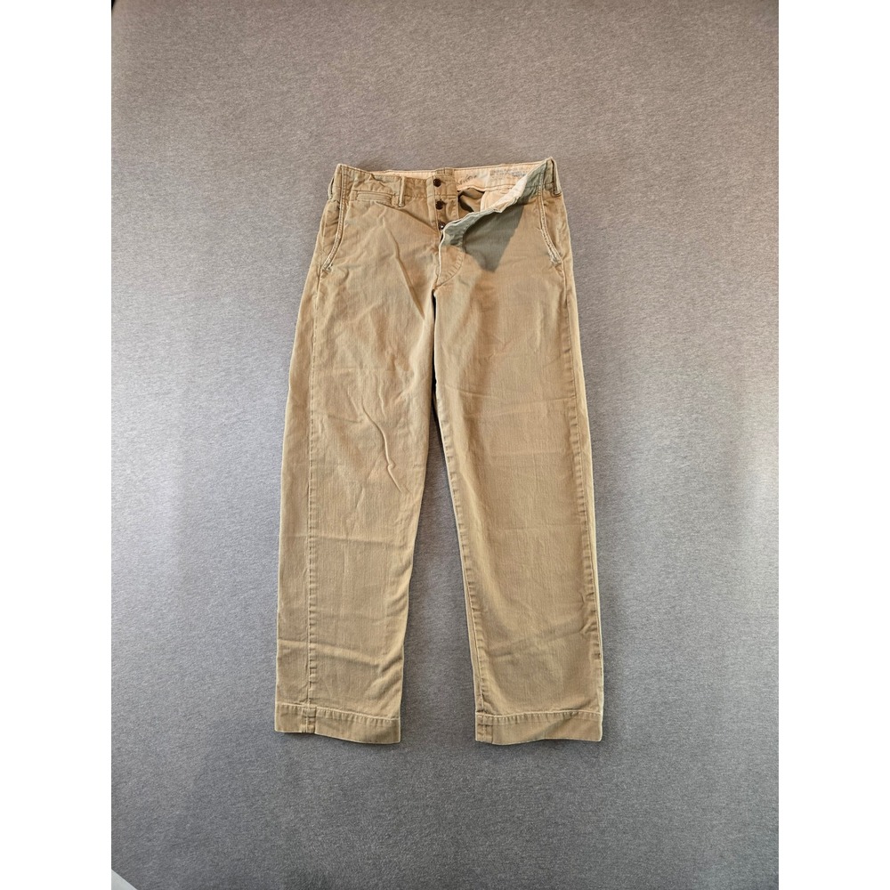 RRL Ralph Lauren US Standard Chino Mens 28x32 Khaki Military Left Hand Twill